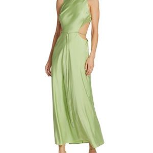 Brand NWT Alexis Lune Cut-Out Satin Maxi Dress